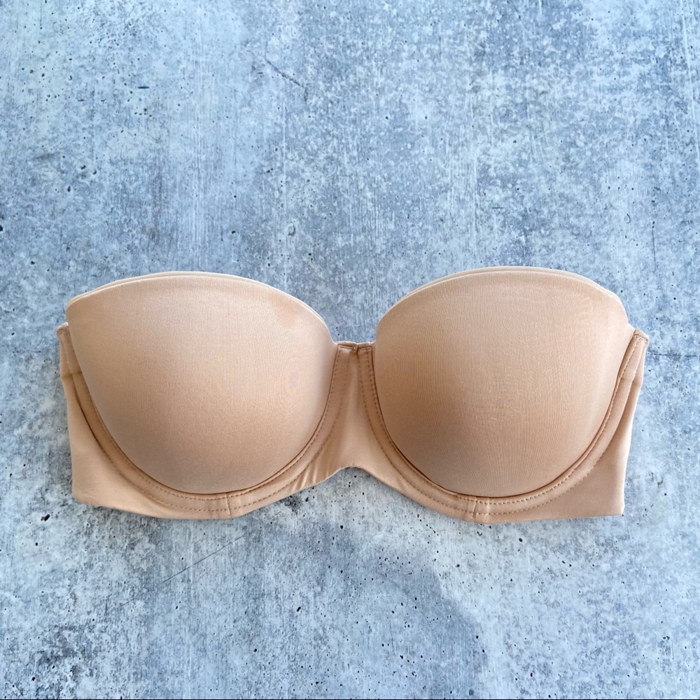 Calvin Klein Lightly Lined Strapless Beige